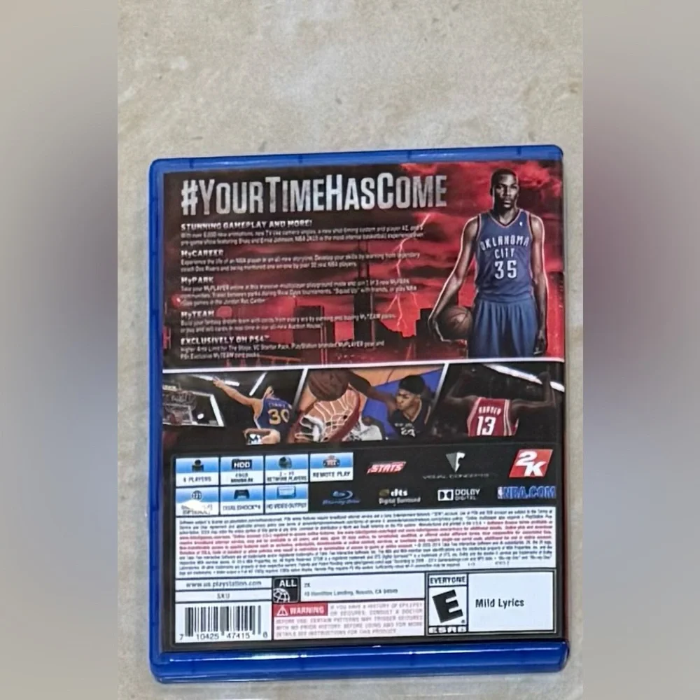 Sony NBA 2K15 PS4 Game - Blue and Red Cover Rated: E booklet included 2014